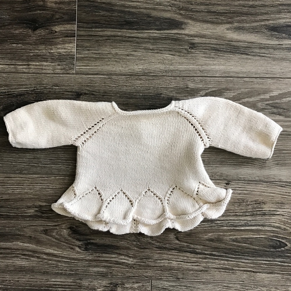 Misha and Puff cream sweater 6-12 months