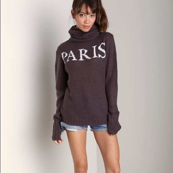 Wild fox Seattle Paris turtleneck sweater top - Picture 1 of 8