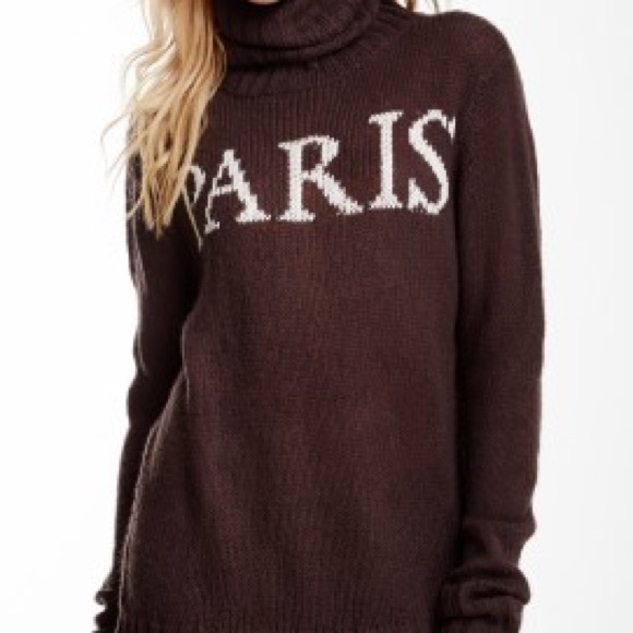 Wild fox Seattle Paris turtleneck sweater top - Picture 3 of 8