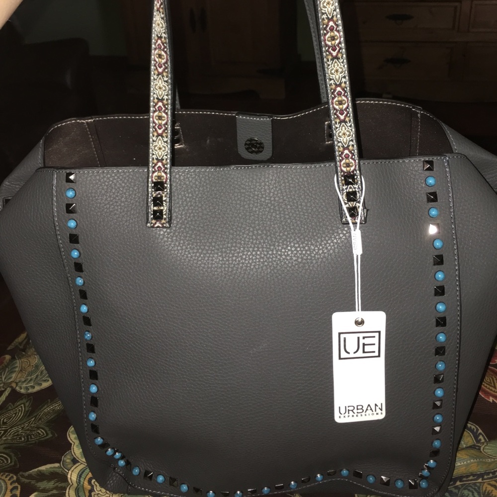 Gray Handbag - Tote