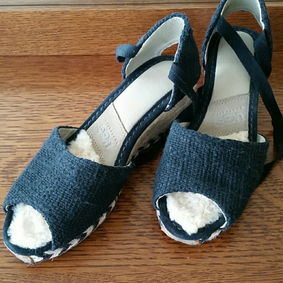UGG Shoes - Ugg espadrilles size 7 burlap lambs wool.