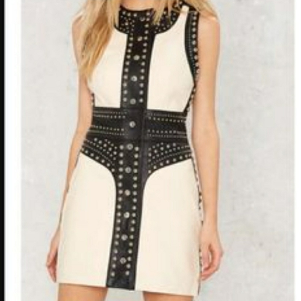 Nasty Gal Studded Leather Dress