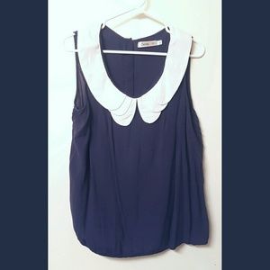 Modcloth Navy Petal Top