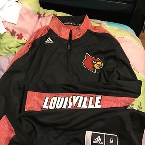 Louisville Cardinal Adidas half zip size Medium