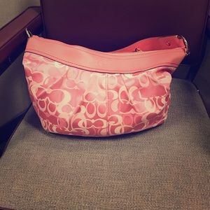 Large Pink Coach Hobo