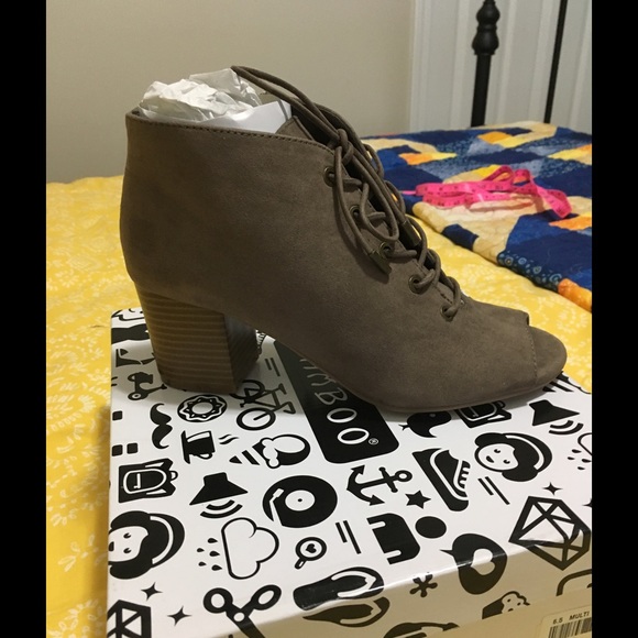 bamboo Shoes - Bamboo brand open toe booties
