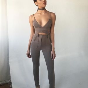 Zachary the label cigarette pant and Aya crop top