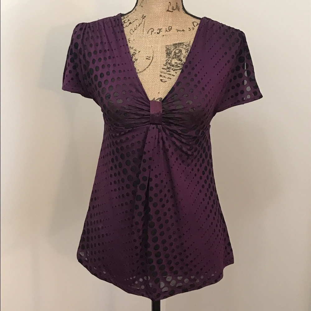 Purple Polka Dot Blouse