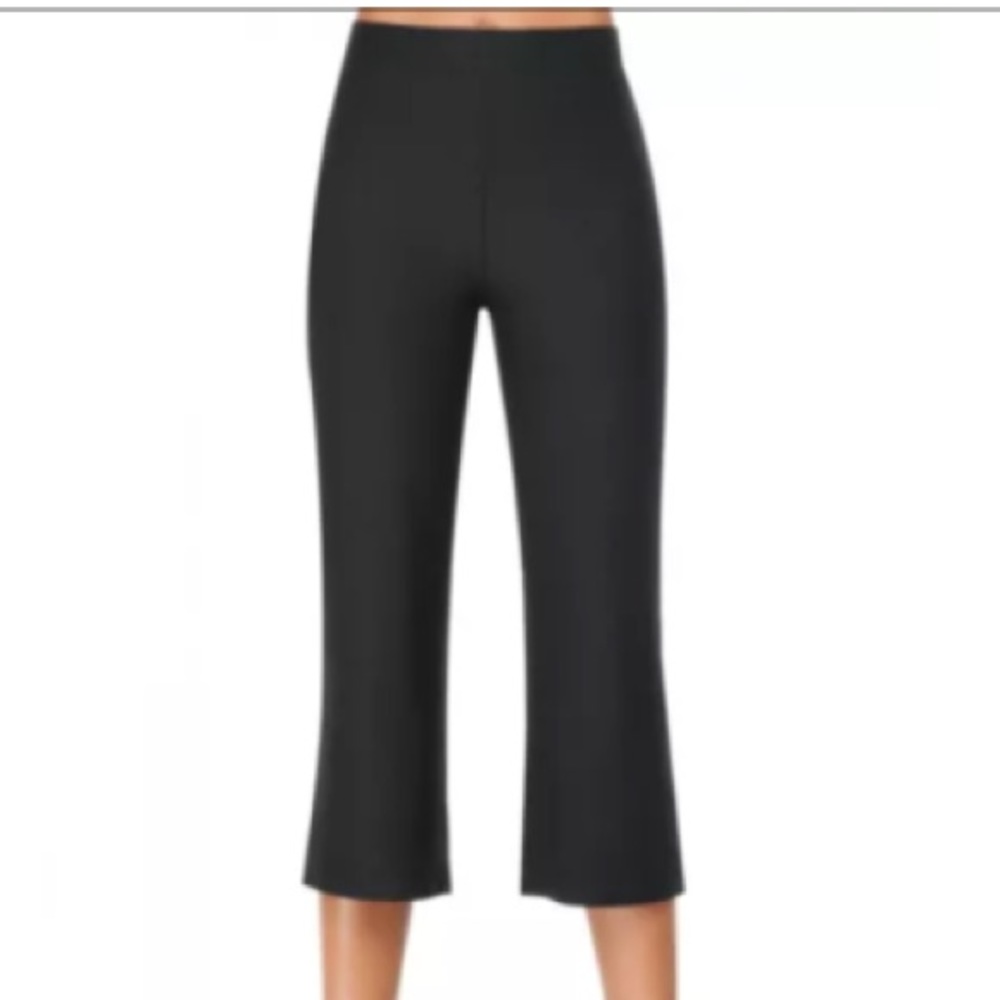 Spanx Bod-a-bing Cropped Pants 019W BUILT-IN Secret LINER Yoga Travel Shaping