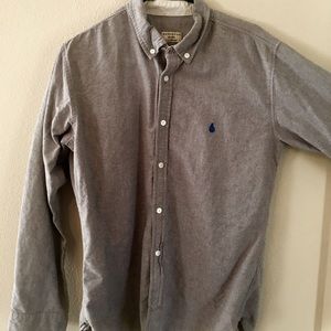 M Grey Slim Fit* Button-Dow Shirt