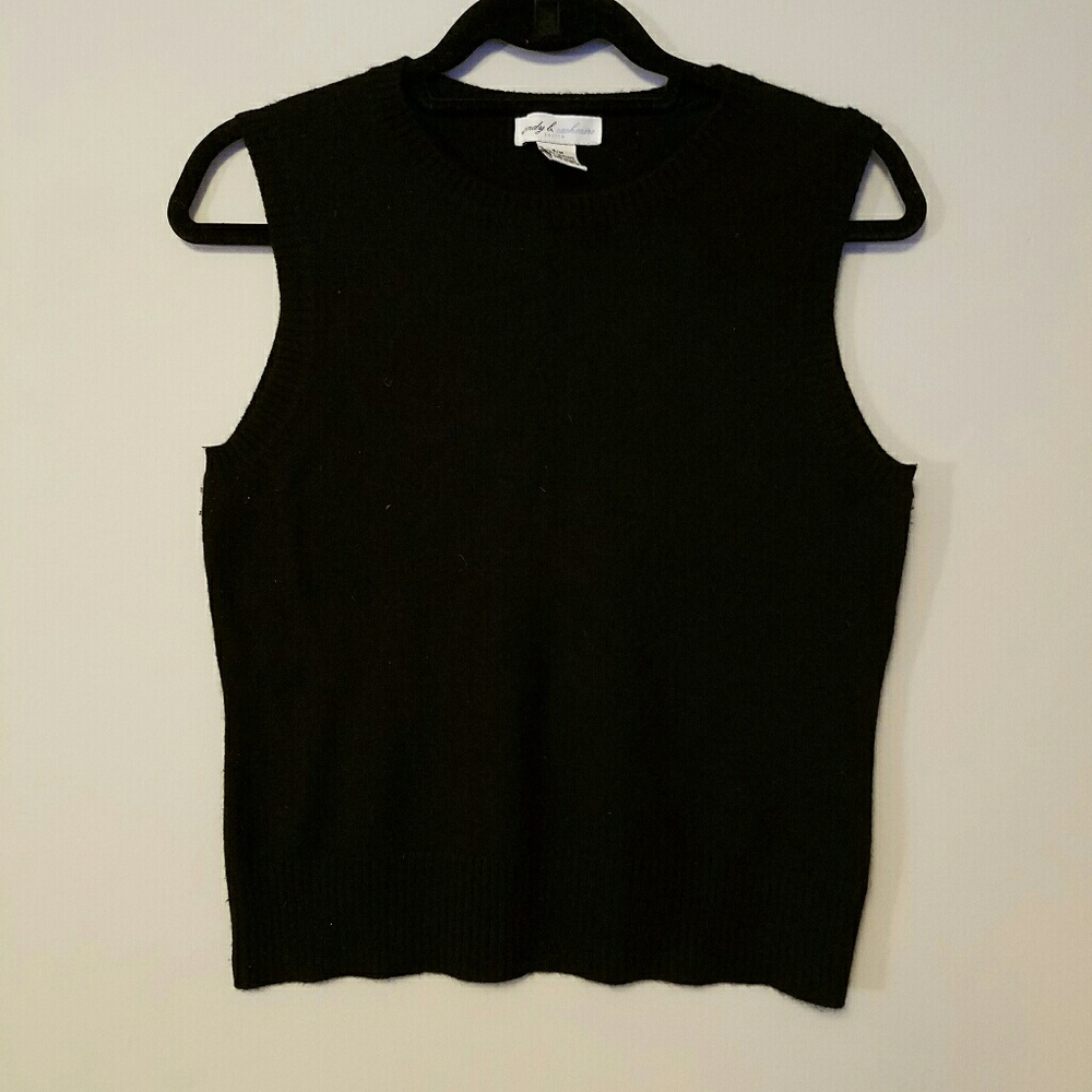 Black Cashmere sweater vest