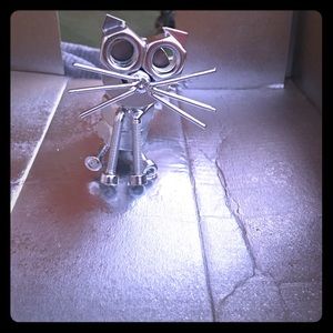 Hand crafted Kitten made of screws, and nuts!