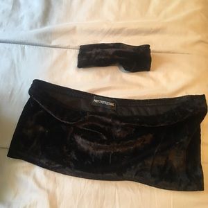 Pretty little thing velvet bandeau and choker