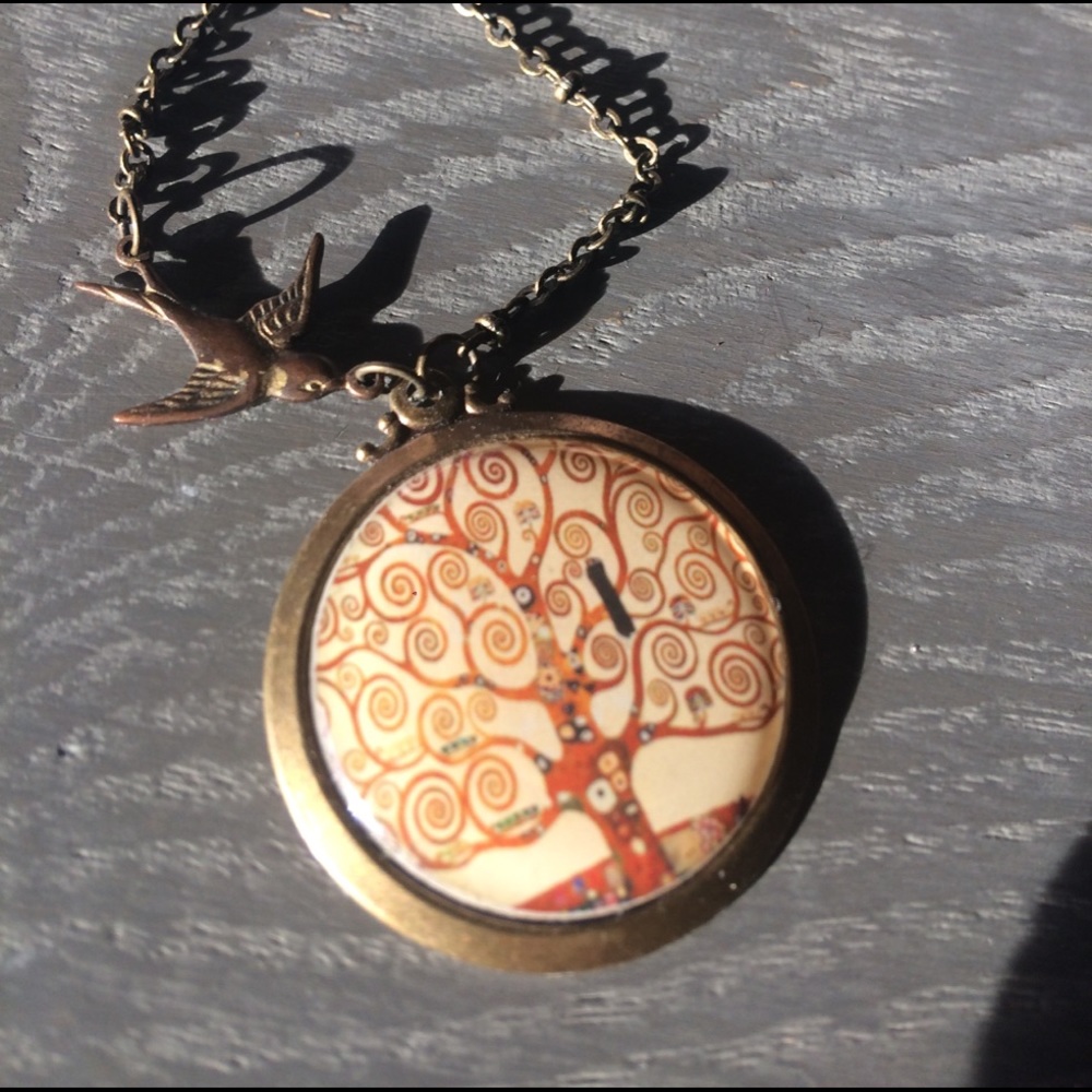 Necklace, funky tree of life