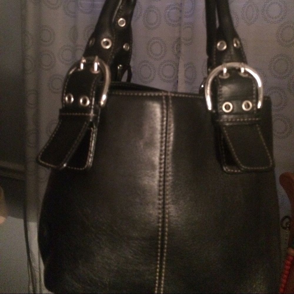 Tignanello Black Leather Purse