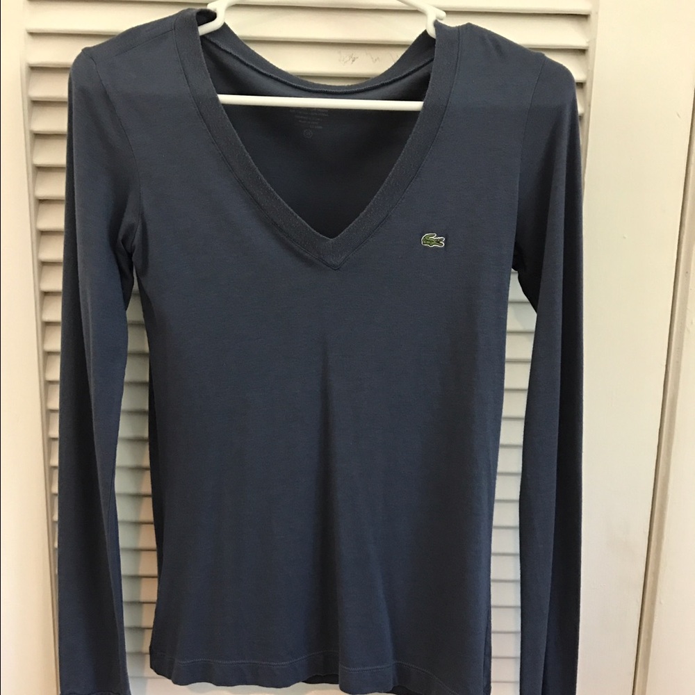 Lacoste long sleeve v-neck tee
