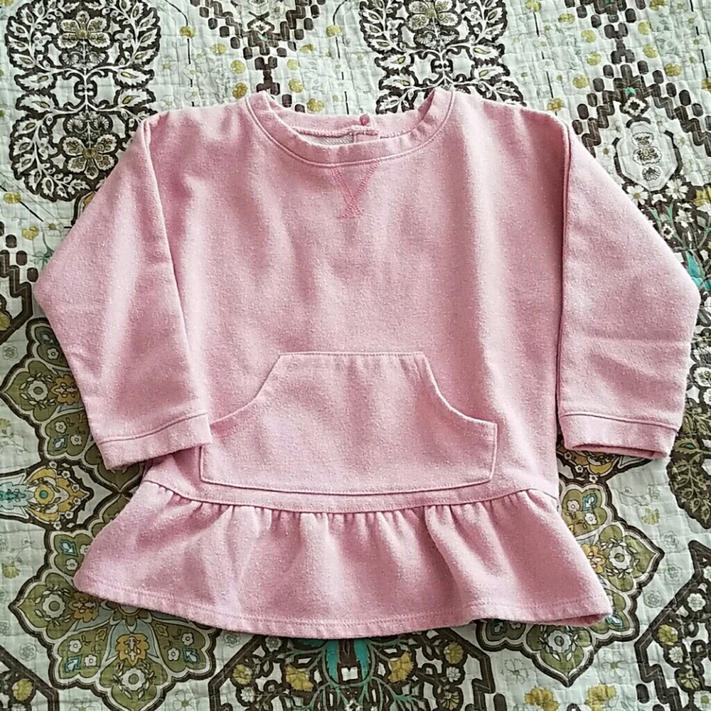 Sweatshirt top with ruffle