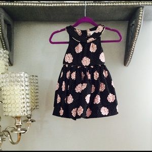 Janie and Jack black floral dress