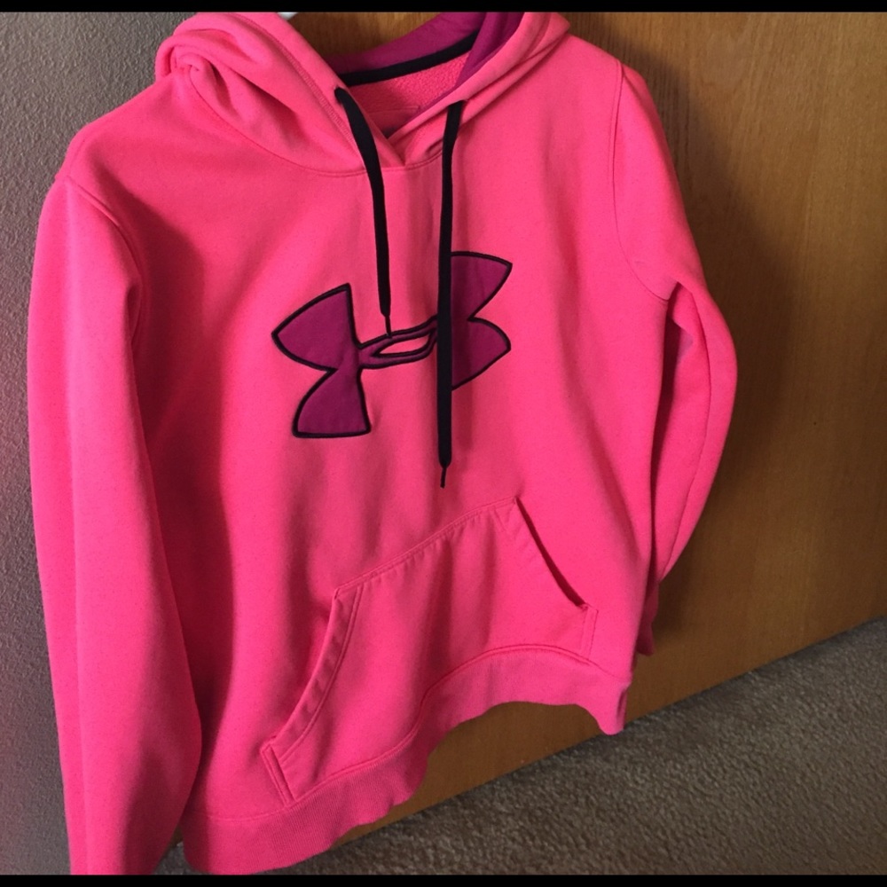 Pink under armour hoodie