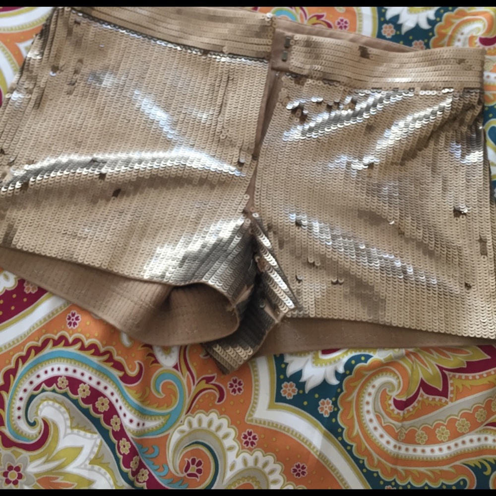 Express shimmer shorts