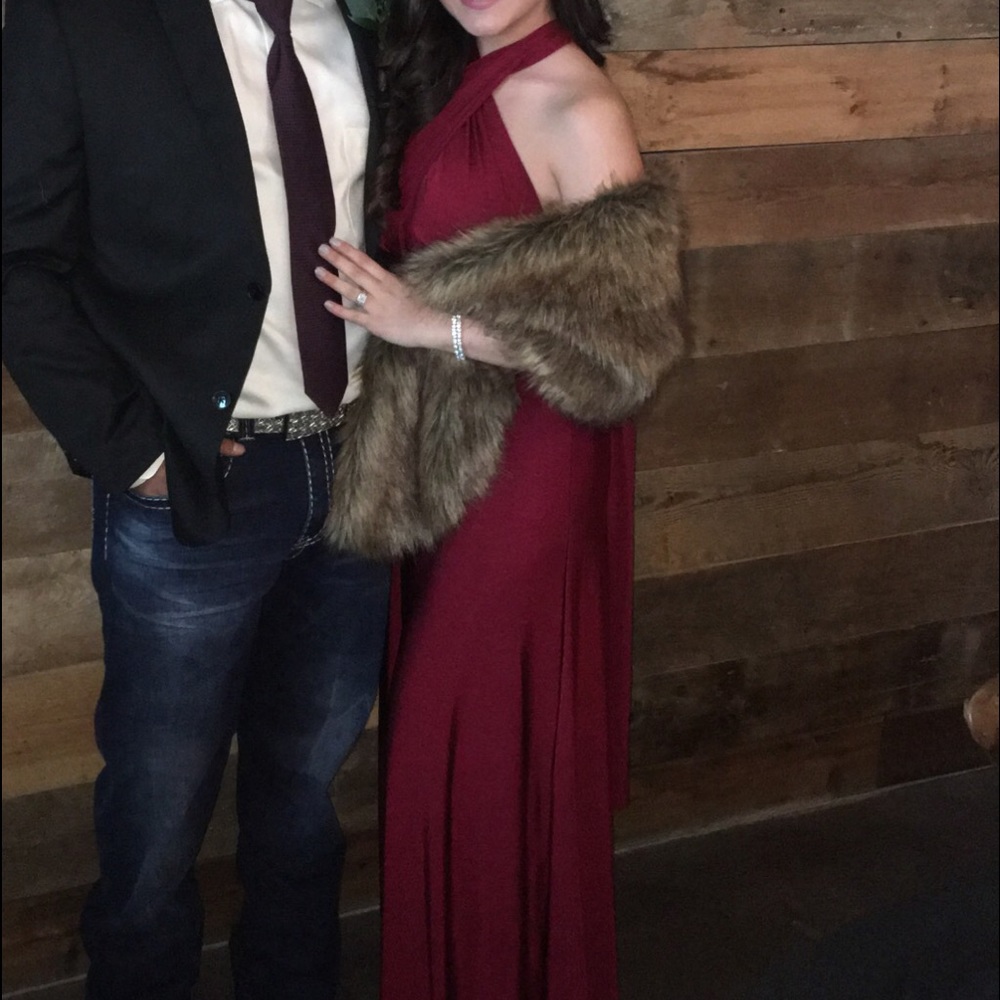 Burgundy Infinity Dress