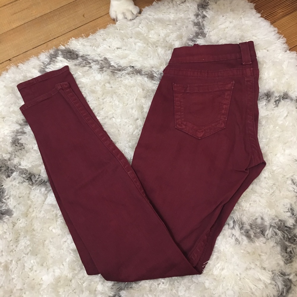 True religion burgundy jeans