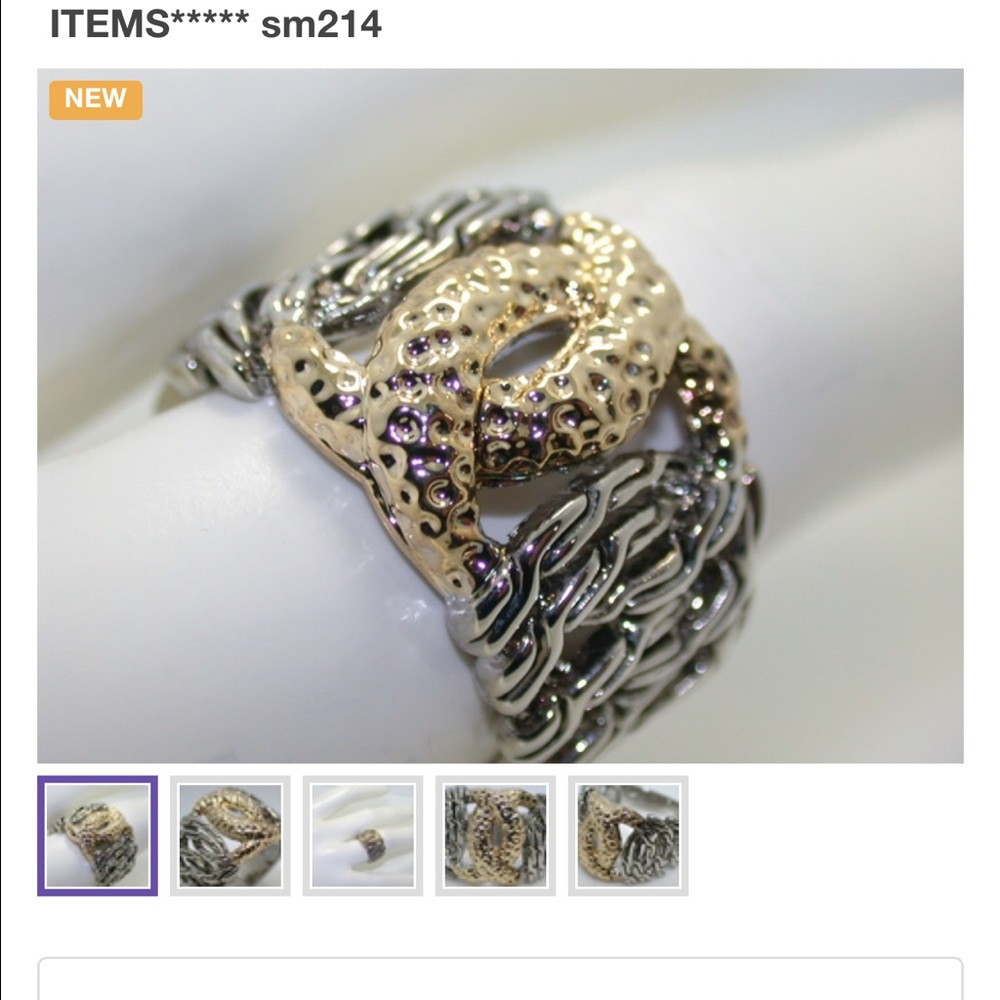 18k White & Yellow Gold Plated Ring