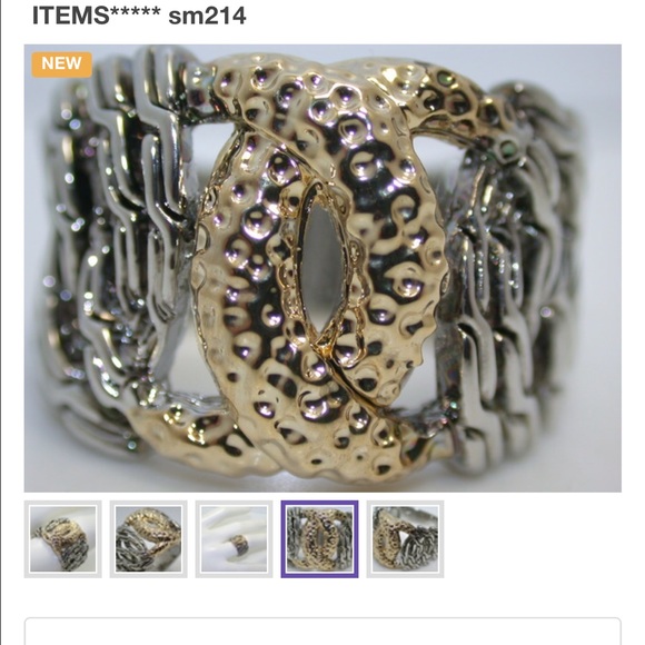 18k White & Yellow Gold Plated Ring - Picture 2 of 6