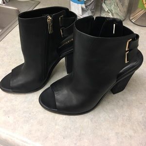 Black BCBG Open Heel Boots
