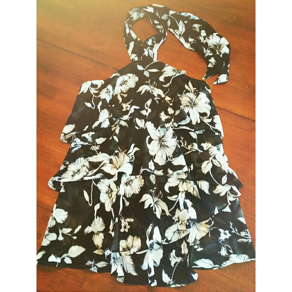 Banana Republic Black Floral Halter