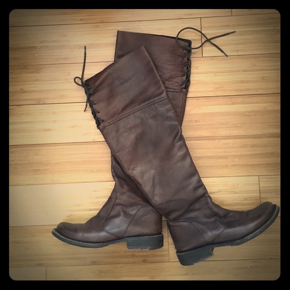 Steve Madden over the knee leather boots