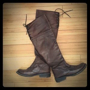 Steve Madden over the knee leather boots