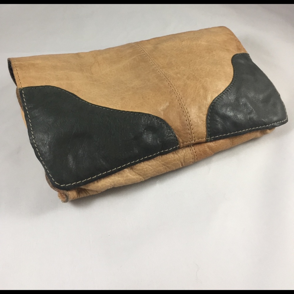 Topshop leather clutch