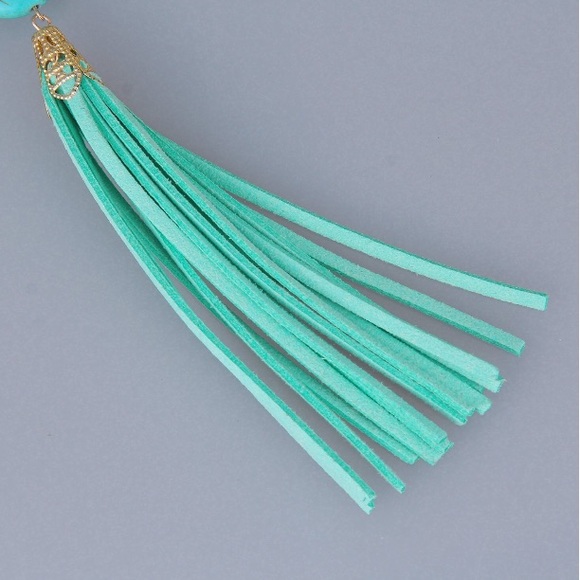 ππBOHO faux leather tassel and stone necklaceπ¦ - Picture 5 of 5