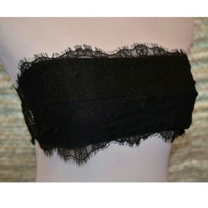 Zara black lace bandeaus bralette crop top sz M
