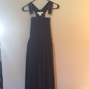 Saks souci black overall maxi dress