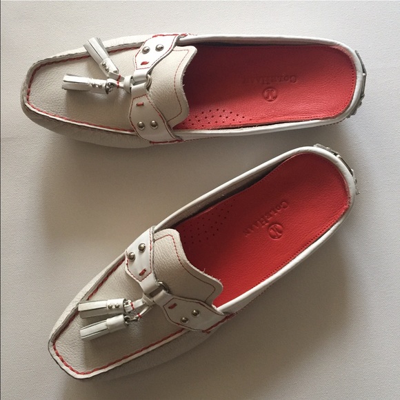 cole haan white mules