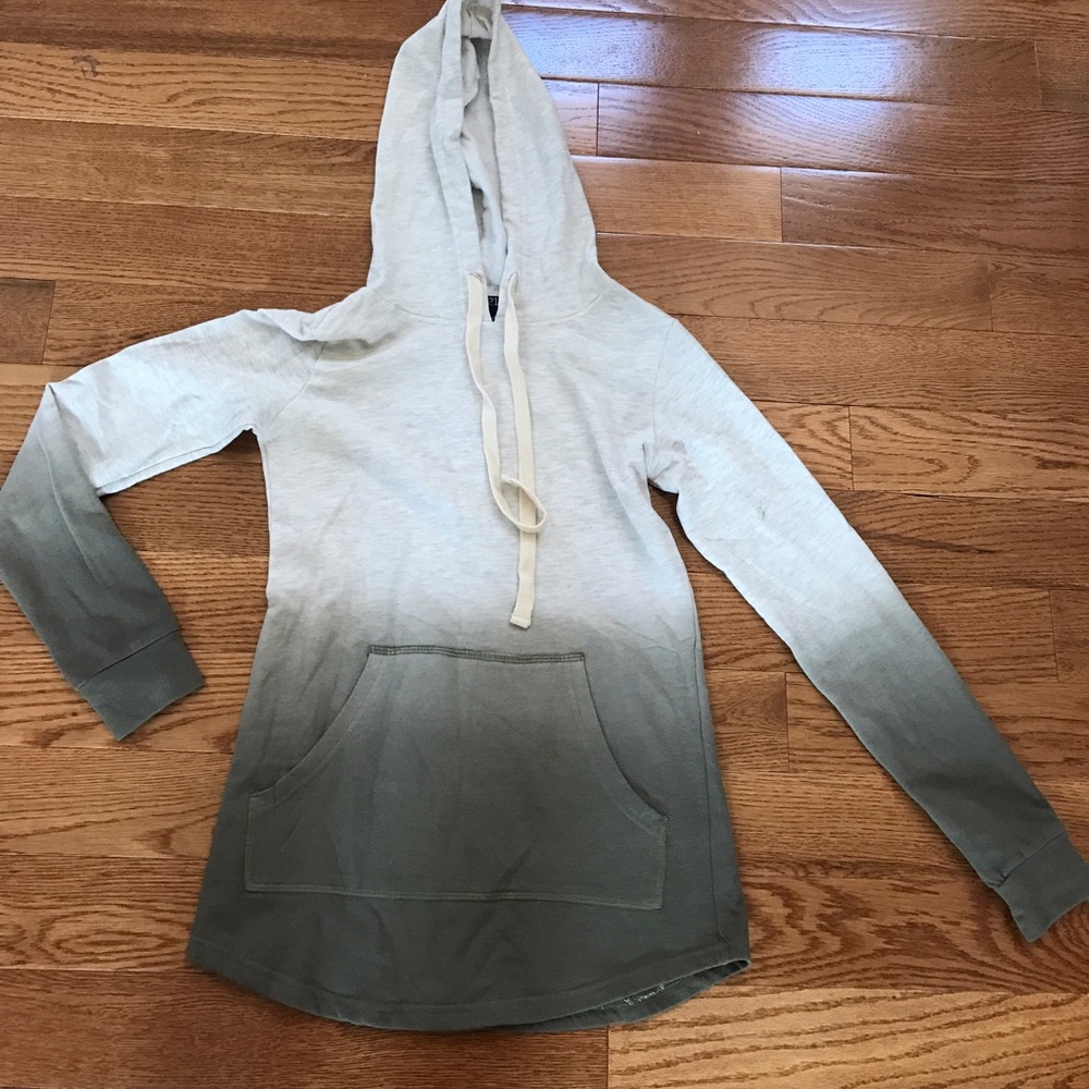 Olive hoodie.