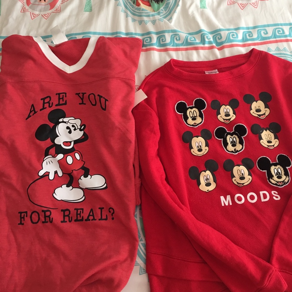 Disney sweatshirts! Make me an offer!
