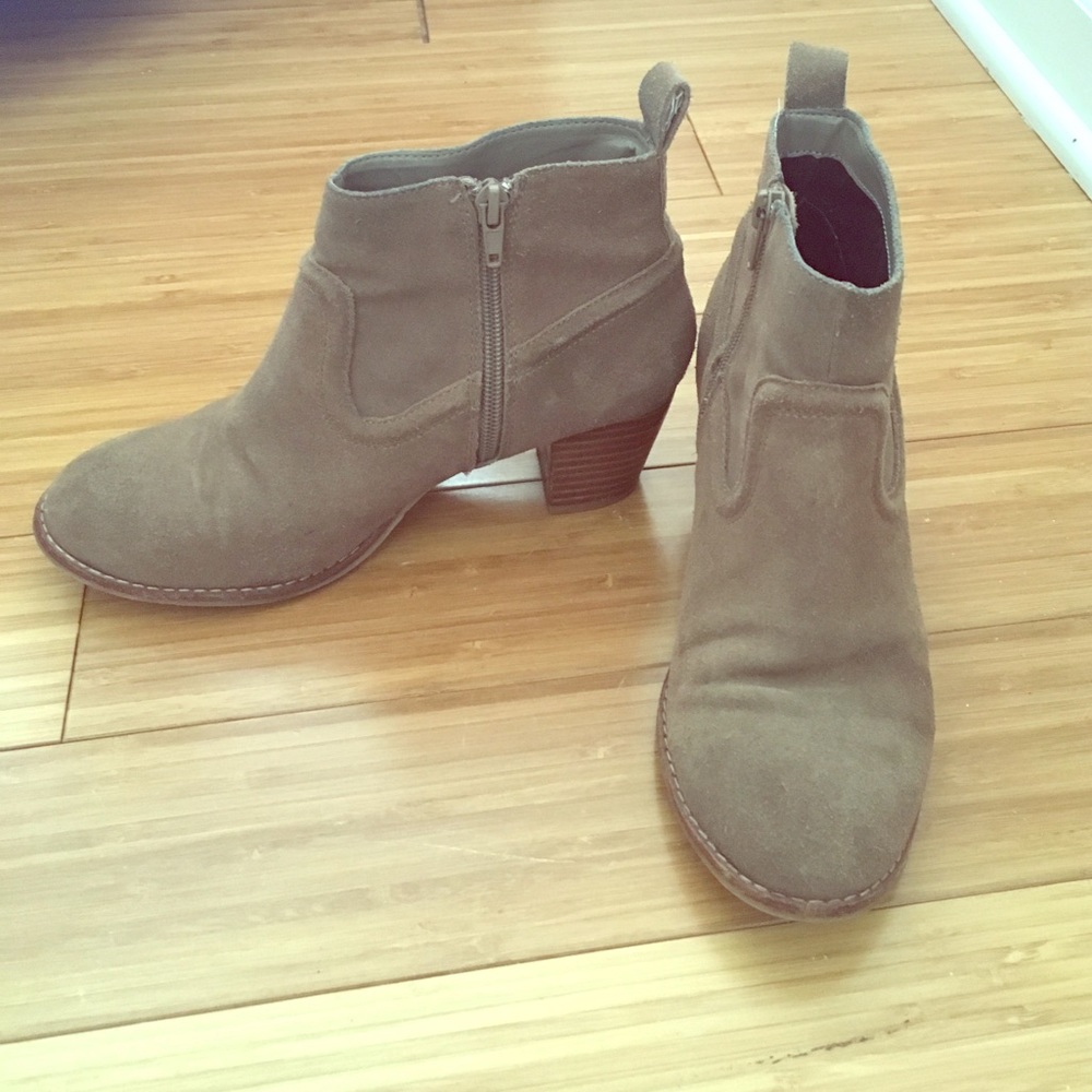 Tan suede ankle boots