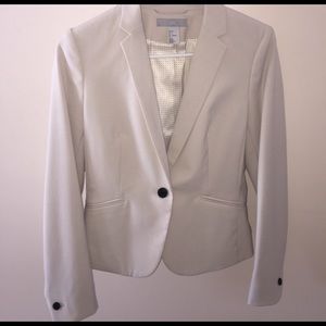 khaki color h&m blazer fitted jacket