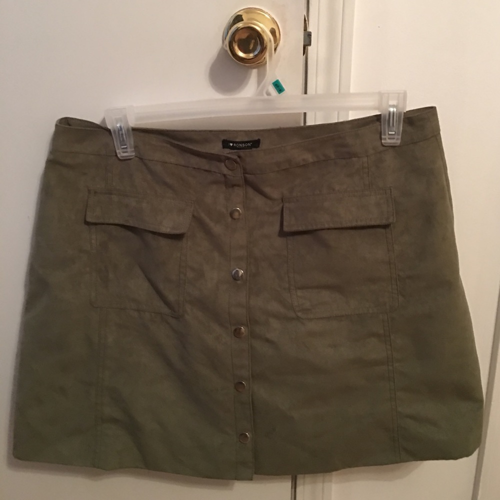 Button down mini skirt