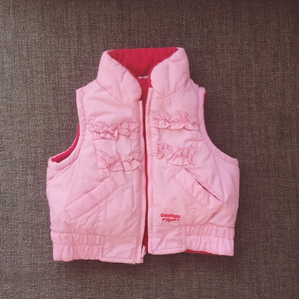 Reversible pink baby vest OshKosh Bgosh size 18M