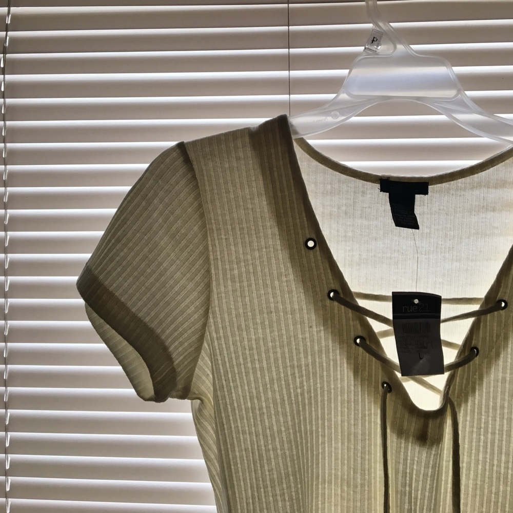 NWT White Ribbed Body Suit!