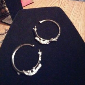 Panther hoop earrings