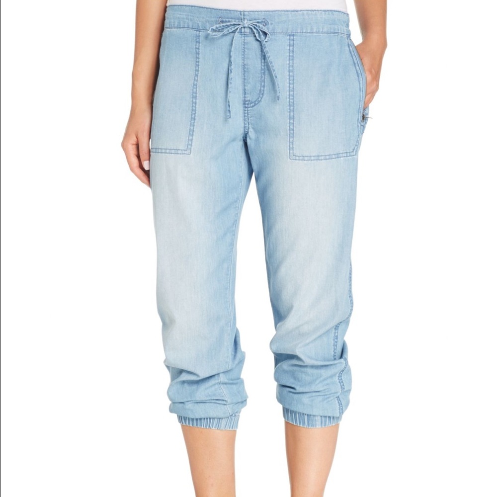 Calvin Klein Jeans chambray tie waist pants