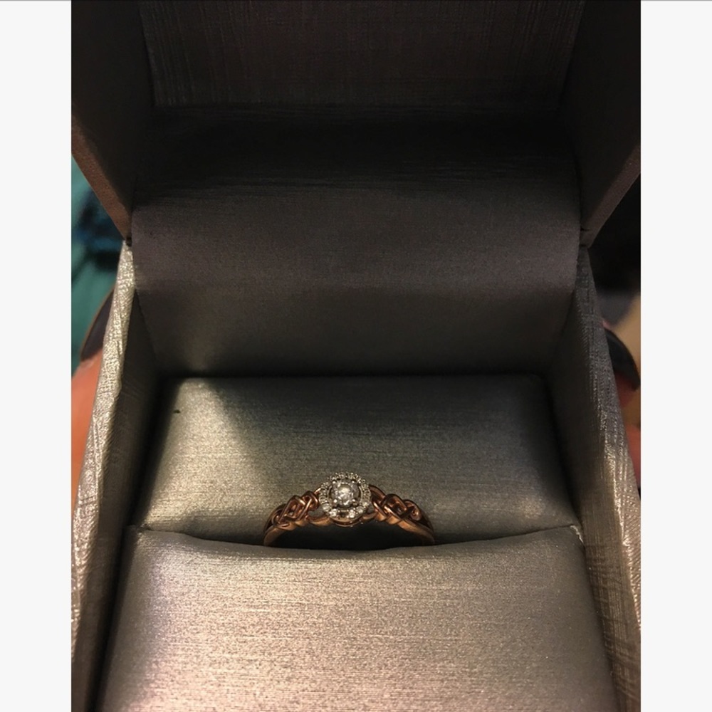 Zales rose gold promise ring
