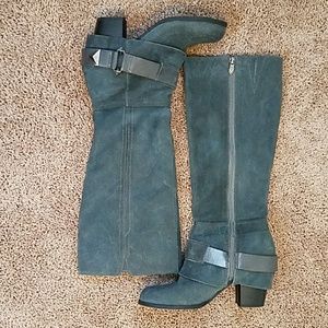 Gray Fergie boots