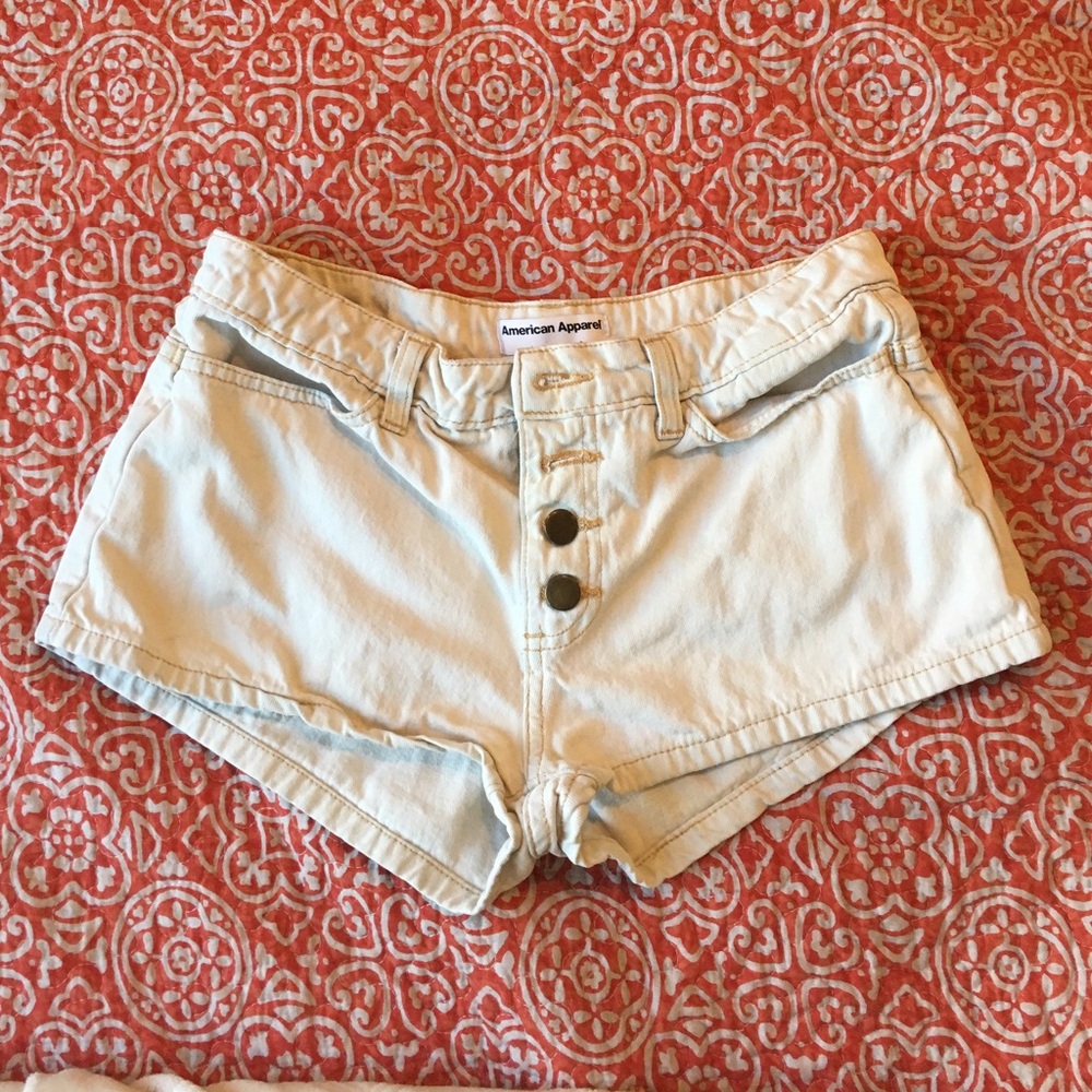 American apparel denim shorts, size 26