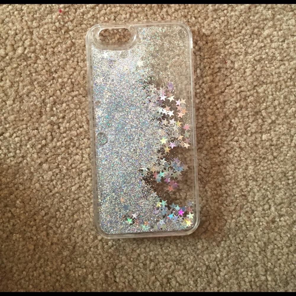 Clear glitter waterfall case iPhone 6/6s